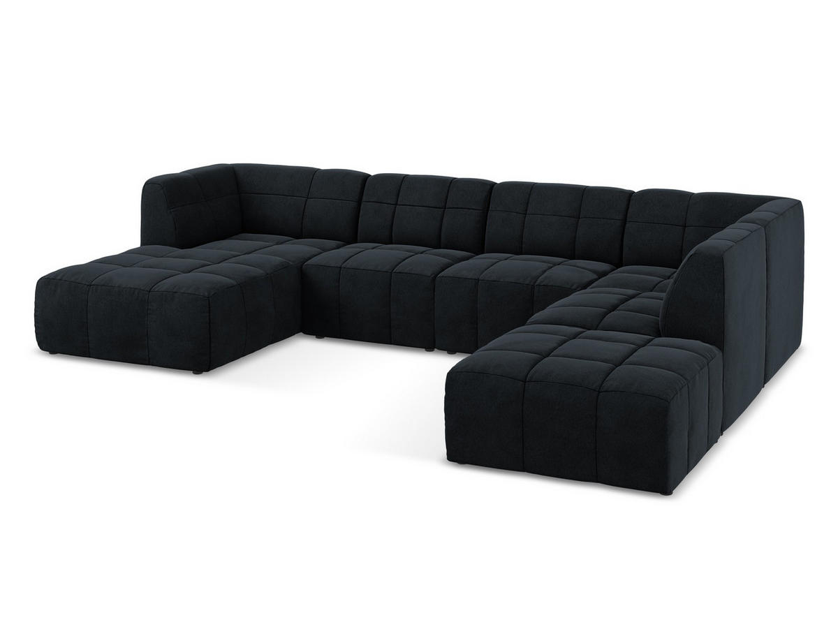 SOFAELEMENT Chenille Stoff Beige - Schwarz/Cappuccino, Holzwerkstoff/Kunststoff (70/75/94cm) - Makamii
