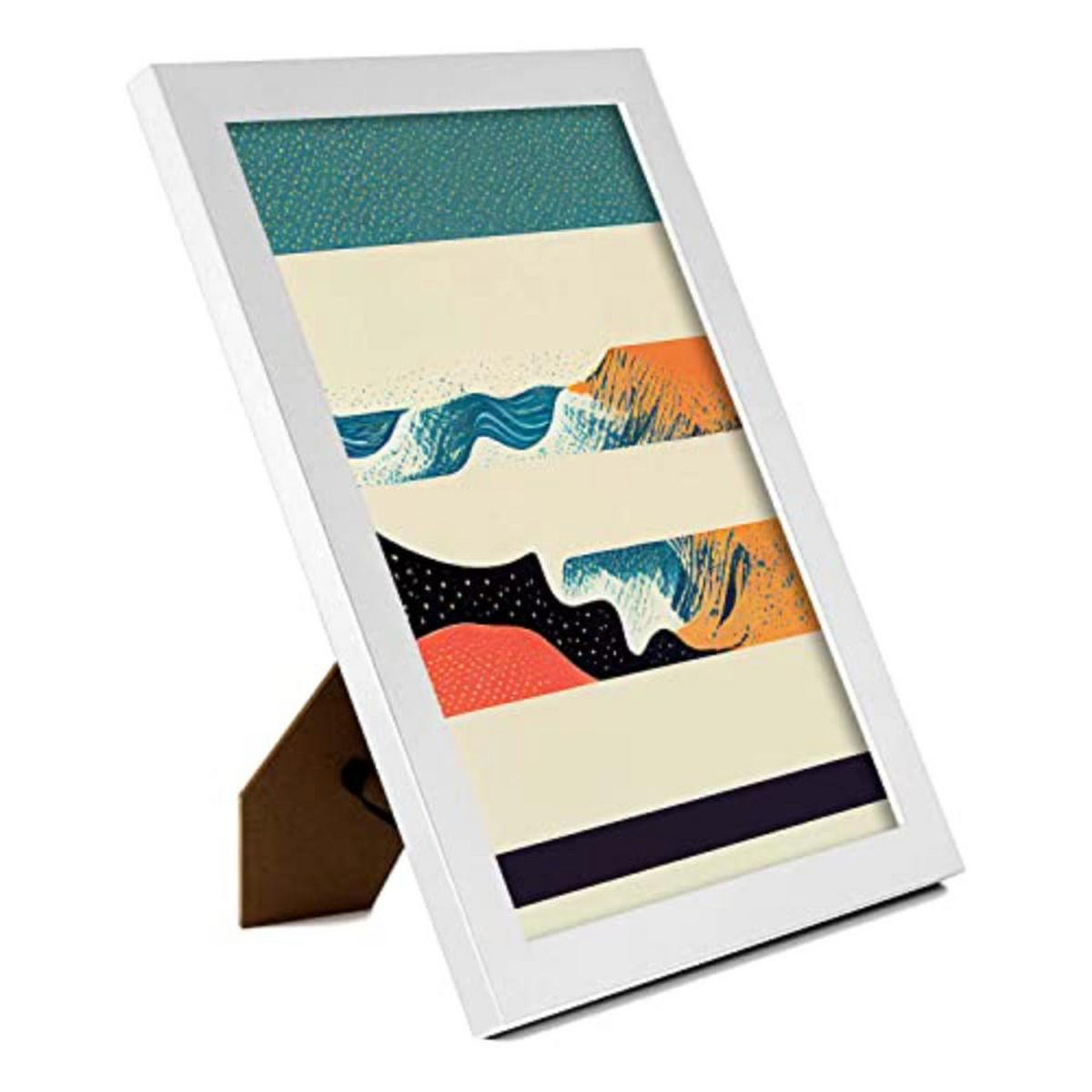 POSTER Set mit 4 Vogel im Abstrakt Moderne Galaxien A4 Weißer Rahmen - Weiß, Papier (29.7/3cm) - Nacnic