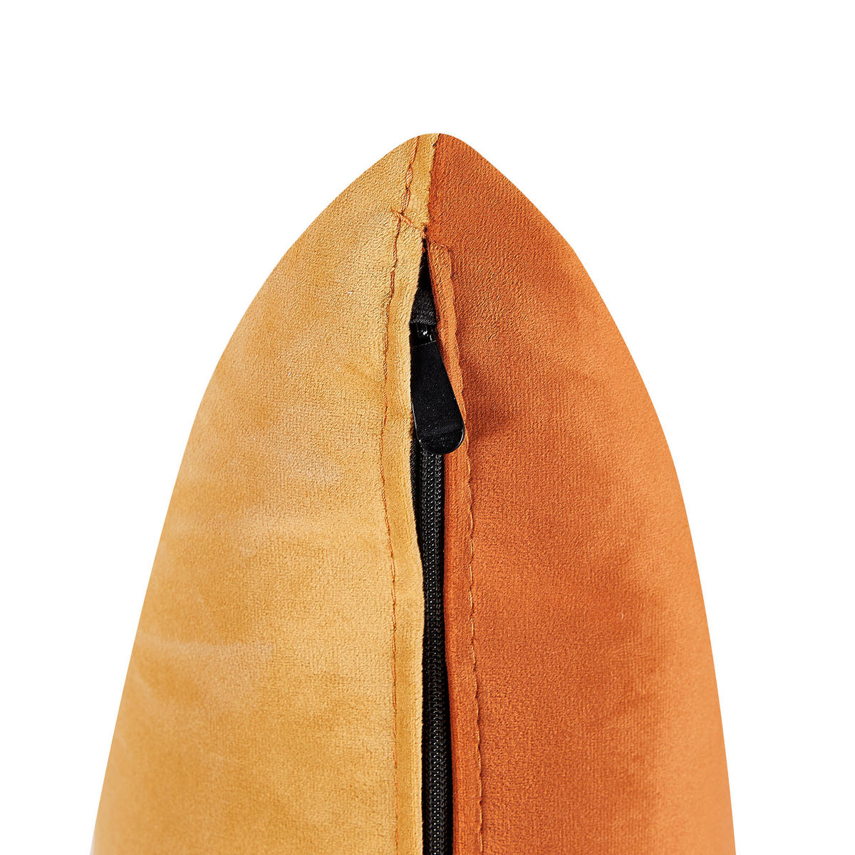 ČALOUNĚNÉ LEHÁTKO CHAISE LONGUE PRAVOSTRANNÉ Sametová látka Oranžové Gonesse - pomerančová/zlatá, textil (160/72/79cm) - Beliani