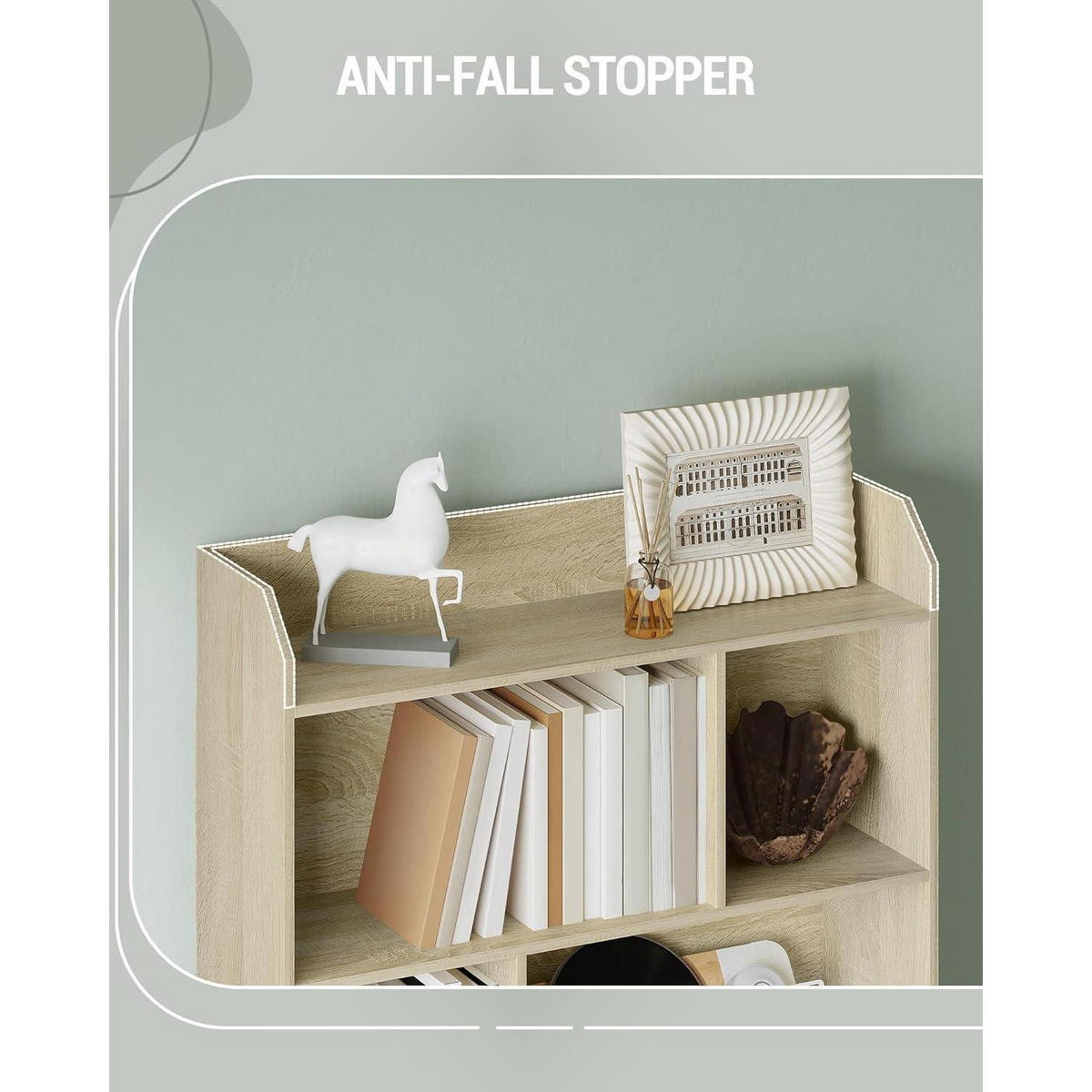 BÜCHERREGAL 6 Fach Eichenbeige 80 x 170 cm - Beige, Holzwerkstoff (80/170/24cm)