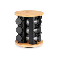 GEWÜRZREGAL Multicolor 19,5/19,5/22,5 cm E825256839 - Schwarz, Naturmaterialien (19.5/22.5/19.5cm) - Elitehoff