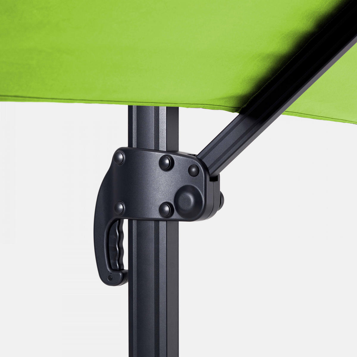 SONNENSCHIRM 2x3m mit 4 Gewichtsplatten, Grün - Grün, Metall (300/200cm) - Oviala