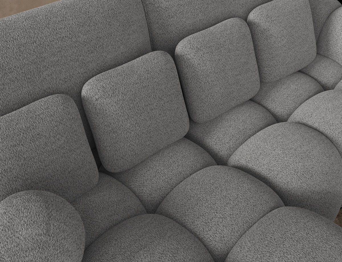 ECKSOFA COVELION L-Form – Schlaffunktion, Bettkasten, Wellenfederung, HR-Kaltschaum, inkl. Kissen, moderner Wohnkomfort - Anthrazit, Kunststoff (260/167cm) - Wohnideebilder