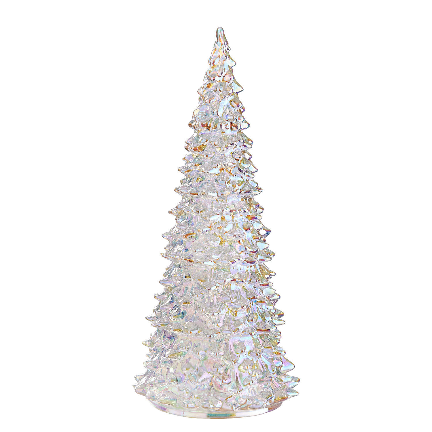 DEKO-TANNE Crystal LED-Tanne - Silberfarben, Glas (13/27/13cm) - Butlers