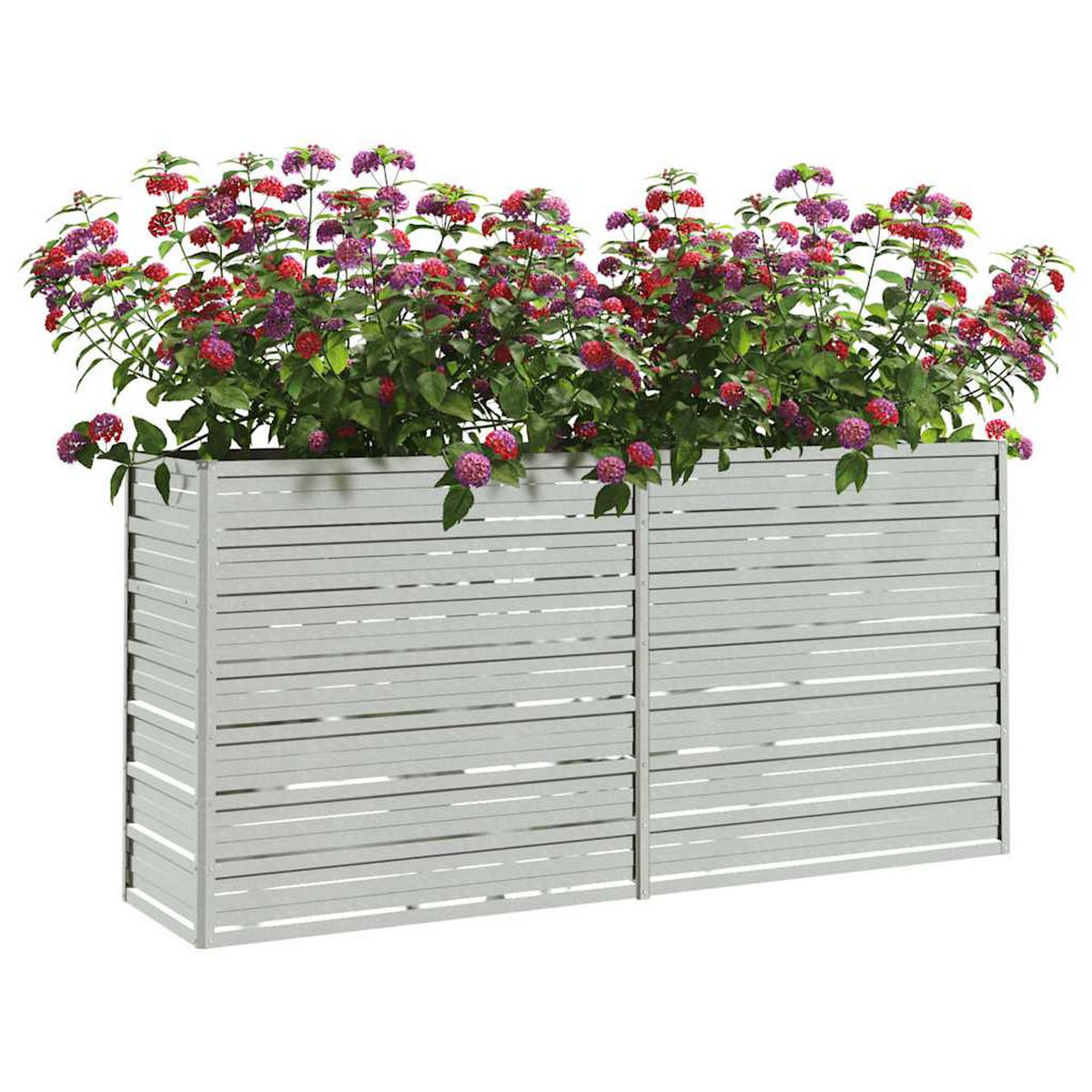 GARTEN-HOCHBEET 160x40x77 cm Verzinkter Stahl Silber - Silberfarben, Metall (160/77/40cm)
