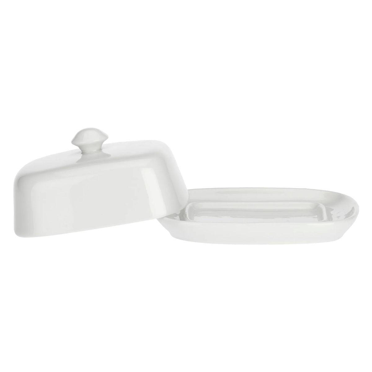 BUTTERDOSE 14 x 11 cm - Weiß, Keramik (11/8/14cm) - La Porcellana Bianca