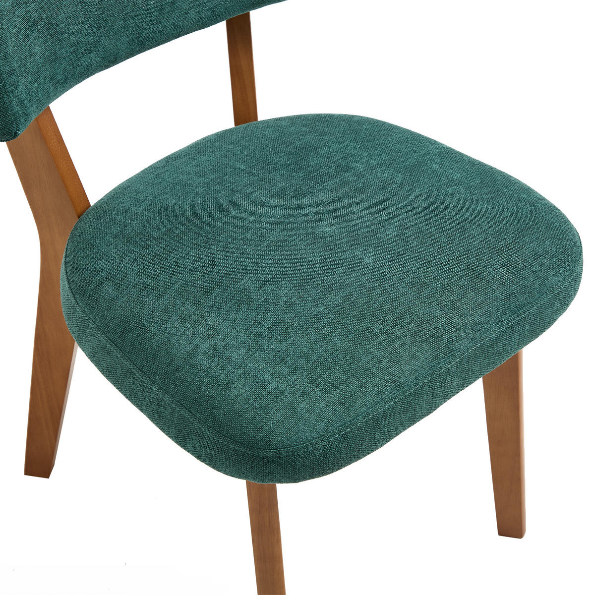 STUHL-SET 2 Stück Mid-Century mit Massivholzbeinen, DE-42268, Grün - Grün, Holz (47/77/54.5cm) - ComfortXL