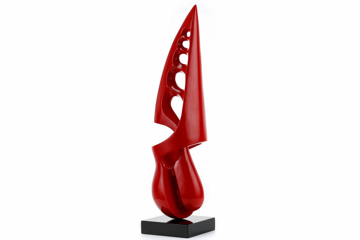 SKULPTUR Rot 15/56 cm - Rot, Stein (3/56/15cm) - KUNSTLOFT