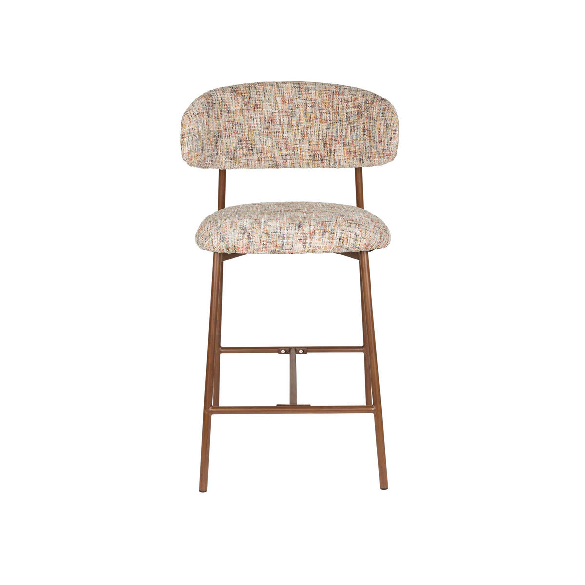 BARHOCKER Claes mit Rückenlehne 65 cm Mehrfarbig - 2 er Set - Beige, Kunststoff (44/94/51cm)