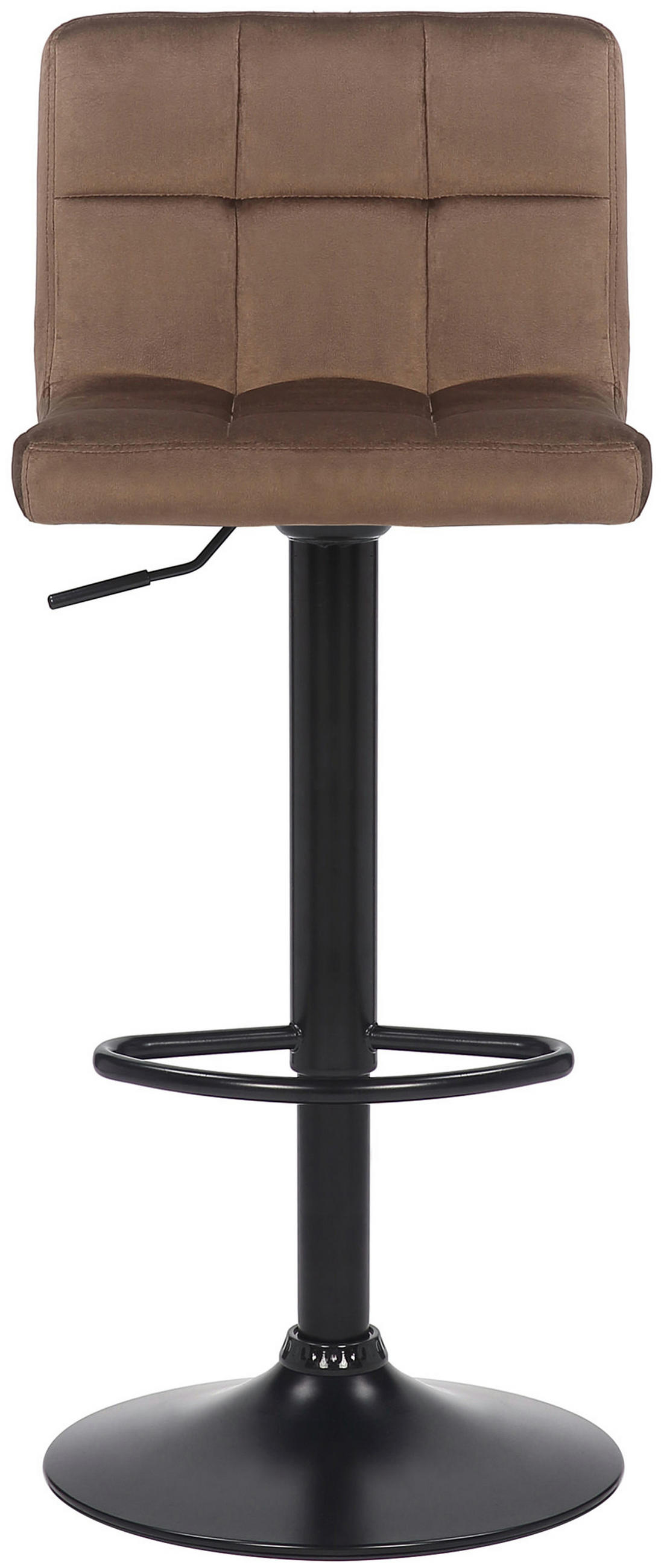 BARHOCKER 2er Set Fenai Samt braun - Schwarz/Braun, Textil/Metall (40/106/40cm) - TPFLiving