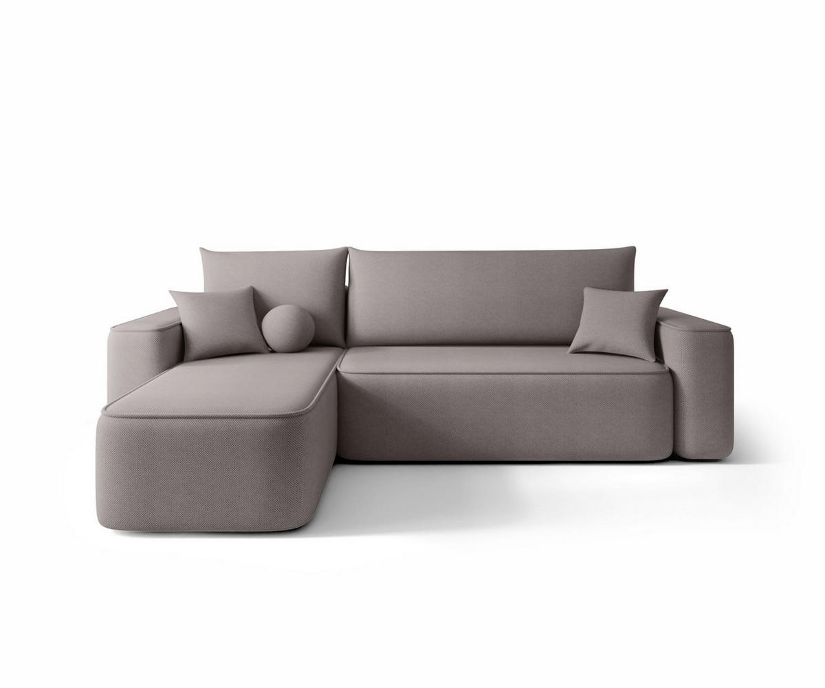ECKSOFA mit Schlaffunktion SENNO Curio 83 Links - Grau, Textil (250/150cm) - Bedante