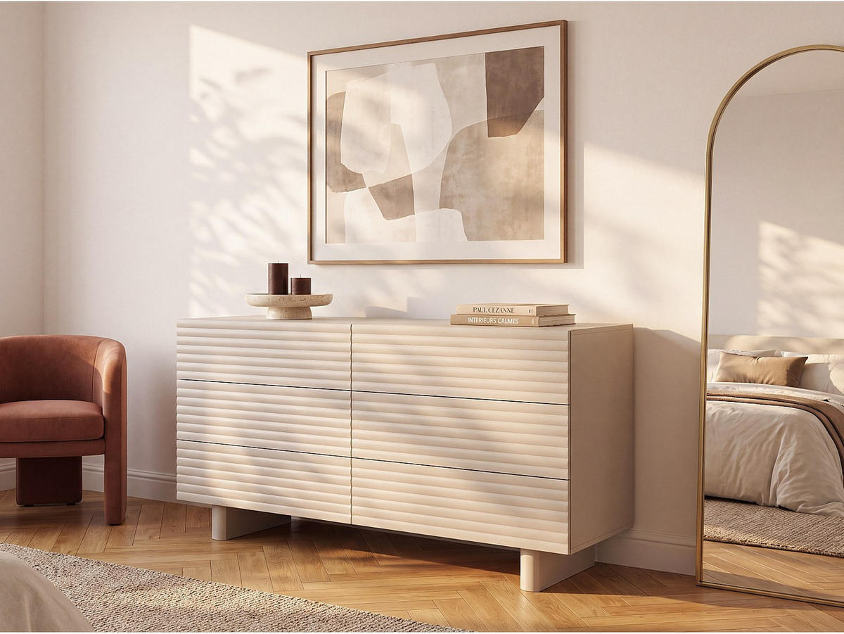 KOMMODE - 150 cm x 41.8 cm - holz - beige Ludima - Beige, Holz (150/81/41cm) - Vente-Unique