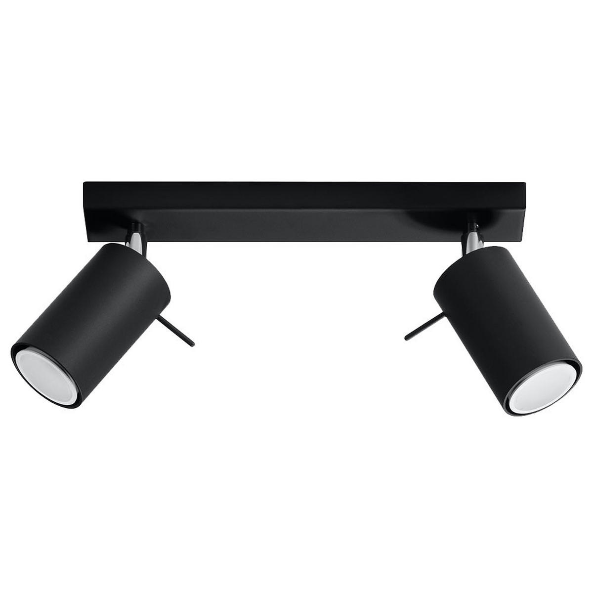 DECKENLEUCHTE Stahl Schwarz RING 2 - Schwarz, Metall (30/8/15cm)