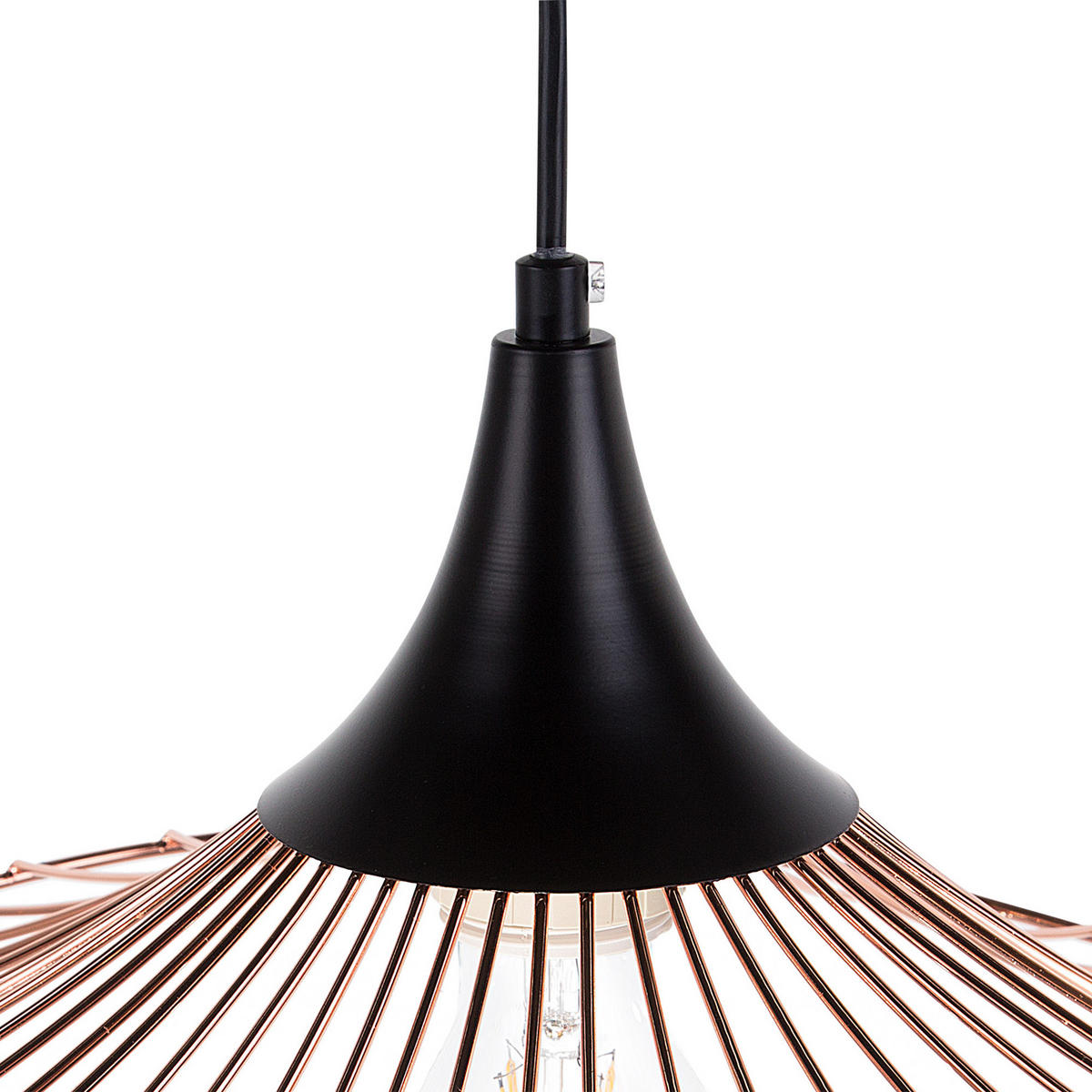 HÄNGELEUCHTE Mazaro 50/50/125 cm - Kupferfarben, Metall (50/50/125cm) - Beliani