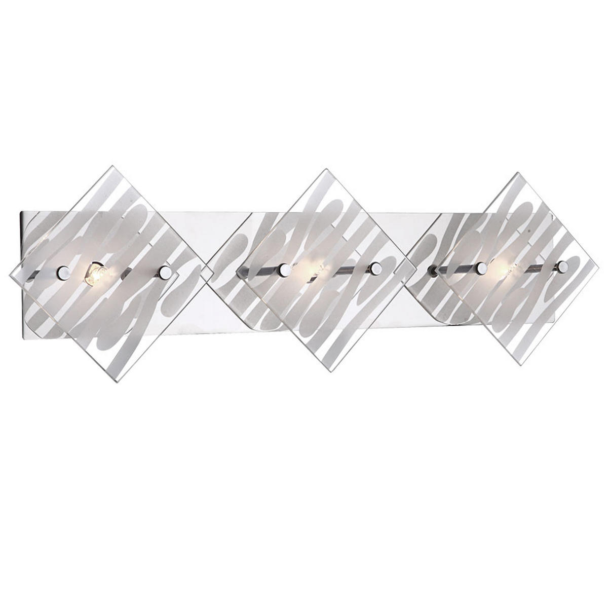 LED WANDLEUCHTE Carat Chrom Silber - Silberfarben, Glas (17/7.8/55cm) - Globo Lighting