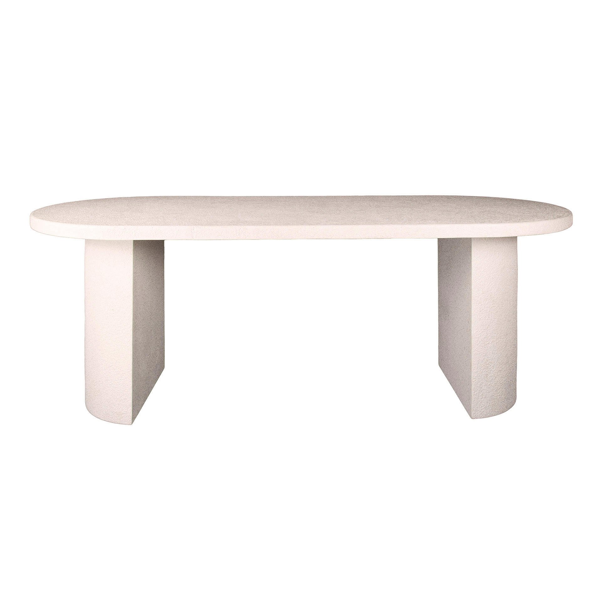 ESSZIMMERTISCH Arch Weiß 90/215/77 cm - Weiß, Stein (90/215/77cm) - Hoyz Collection
