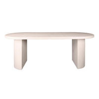 ESSZIMMERTISCH Arch Weiß 90/215/77 cm - Weiß, Stein (90/215/77cm) - Hoyz Collection