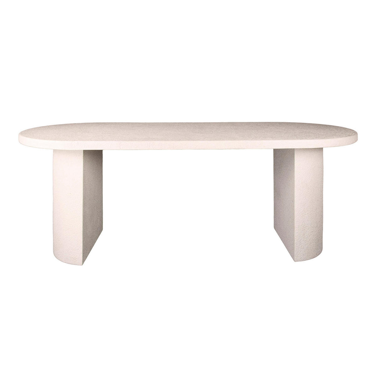 ESSZIMMERTISCH Arch Weiß 90/215/77 cm - Weiß, Stein (90/215/77cm) - Hoyz Collection