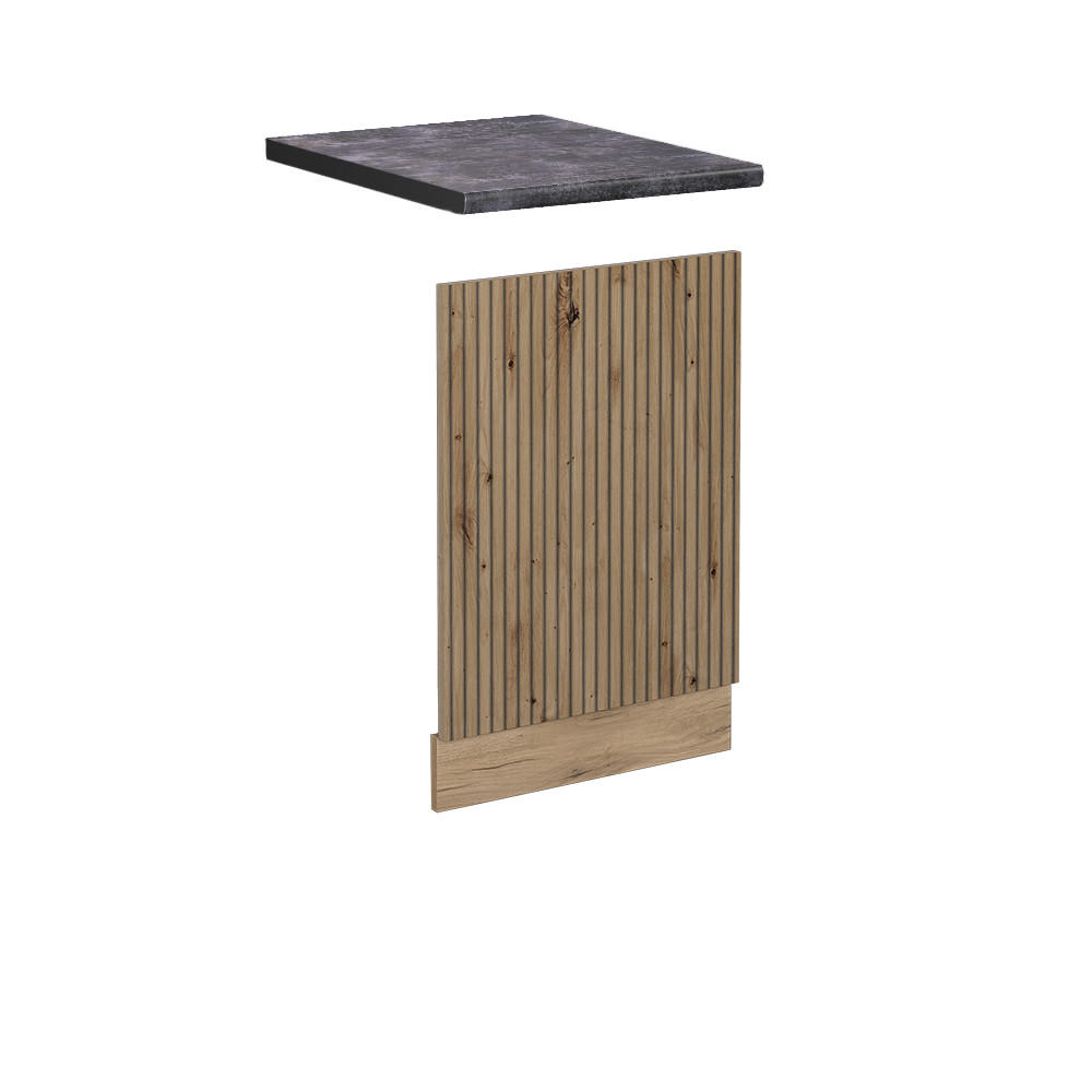 FRONTBLENDE R-Line Artisan-Eiche 45 cm, AP Anthrazit - Eiche Wotan/Eiche Artisan, Holzwerkstoff (45/57.2/1.6cm) - Vicco