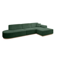 ECKSOFA Ottomane Rechts IREA-L2 - 327x165x80 cm Grün - Currygelb, Holzwerkstoff/Textil (327/165cm) - ALTDECOR