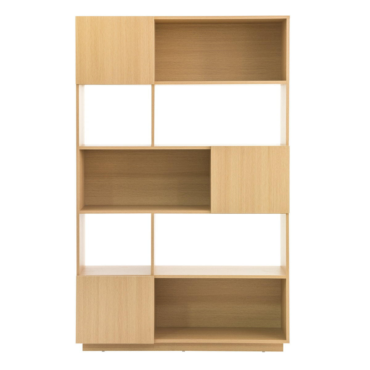 BÜCHERREGAL Borna Natur 110 cm x 174 cm - Braun, Holzwerkstoff (110/174/32cm) - Kenay Home