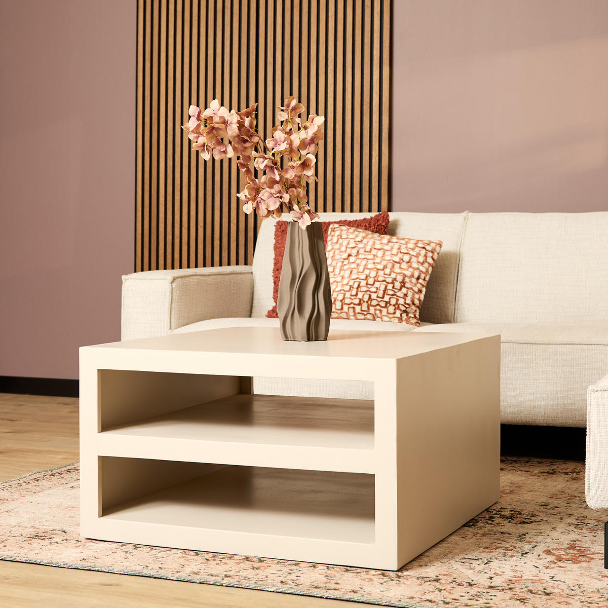 COUCHTISCH Brussel Beige 80/80/40 cm - Beige, Holz (80/80/40cm) - Starfurn