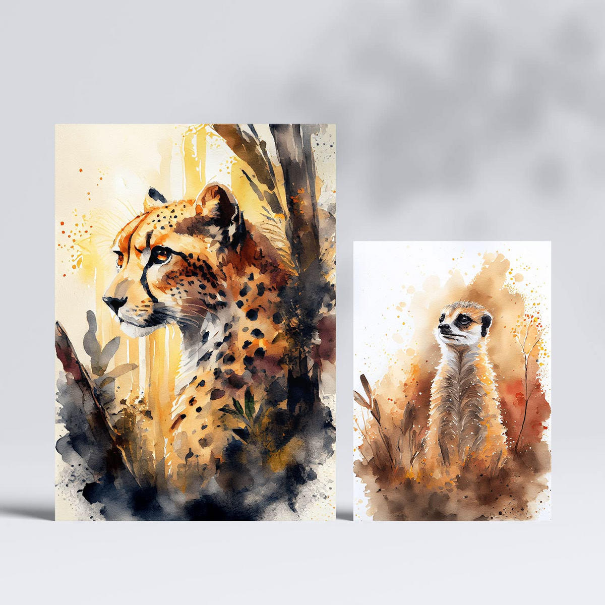 POSTER Set Mit 6 Tiefer Wald Illustrationen Von Tieren In Naturlandschaften A3 & A4 Rahmenlos - Klar, Papier (29/3cm) - Nacnic