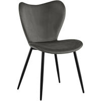 ESSZIMMERSTUHL Samt Anthrazit - Anthrazit/Schwarz, Textil/Metall (50/80/58cm) - CLP