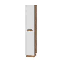 KOUPELNOVÁ SKŘÍŇKA Lotta Dub/bílý pruhovaný - bílá, kompozitní dřevo (33/186/35cm) - Vicco