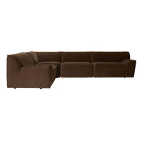 SOFA Quinto Braun aus Stoff - Braun, Textil (315/73/225cm) - Tikamoon