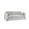 SOFA Mamaia aus Samt silber 2 Sitzplätze - Silberfarben, Textil (92/75/152cm) - Micadoni