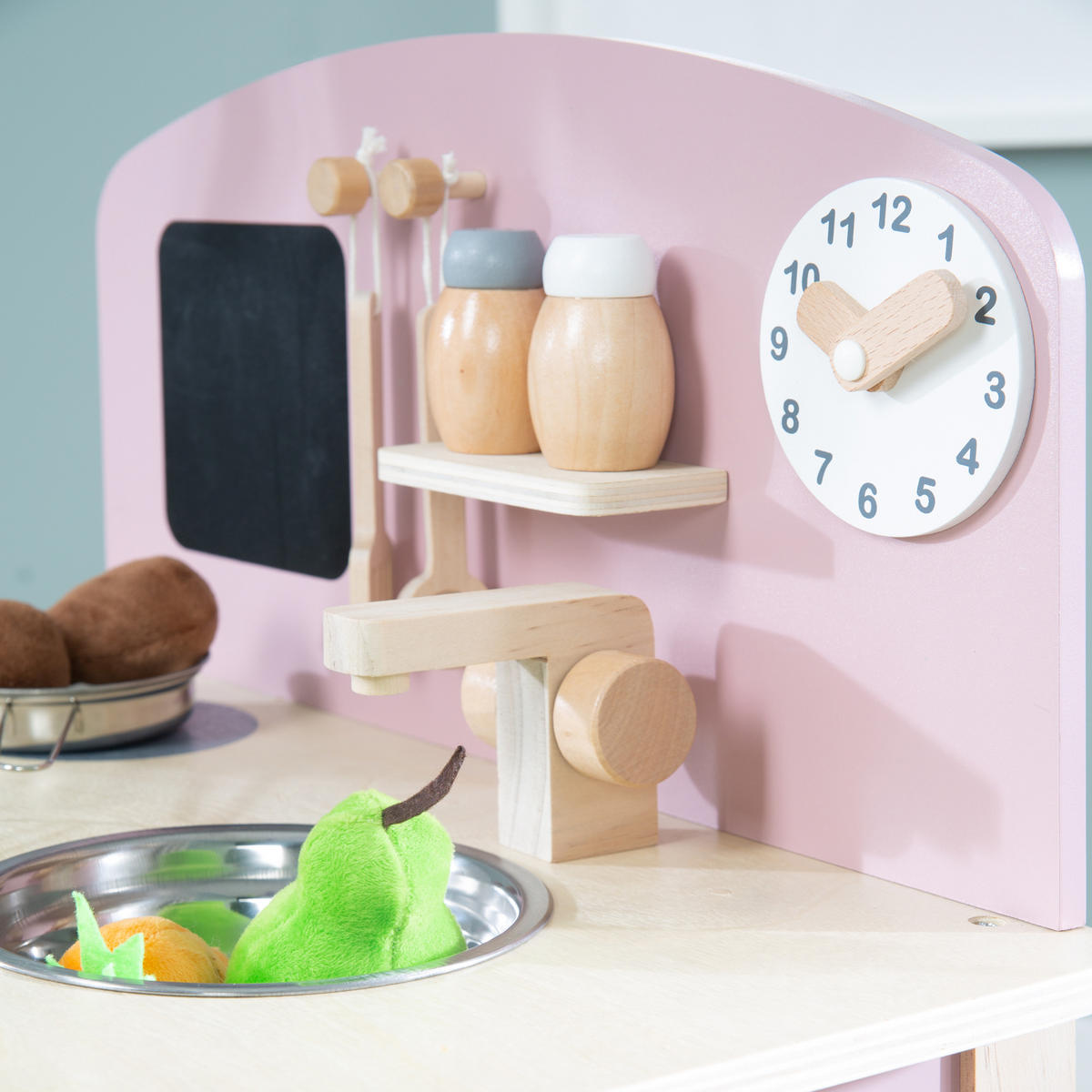SPIELKÜCHE - Mauve, Holzwerkstoff (30/51.5/63cm) - Roba