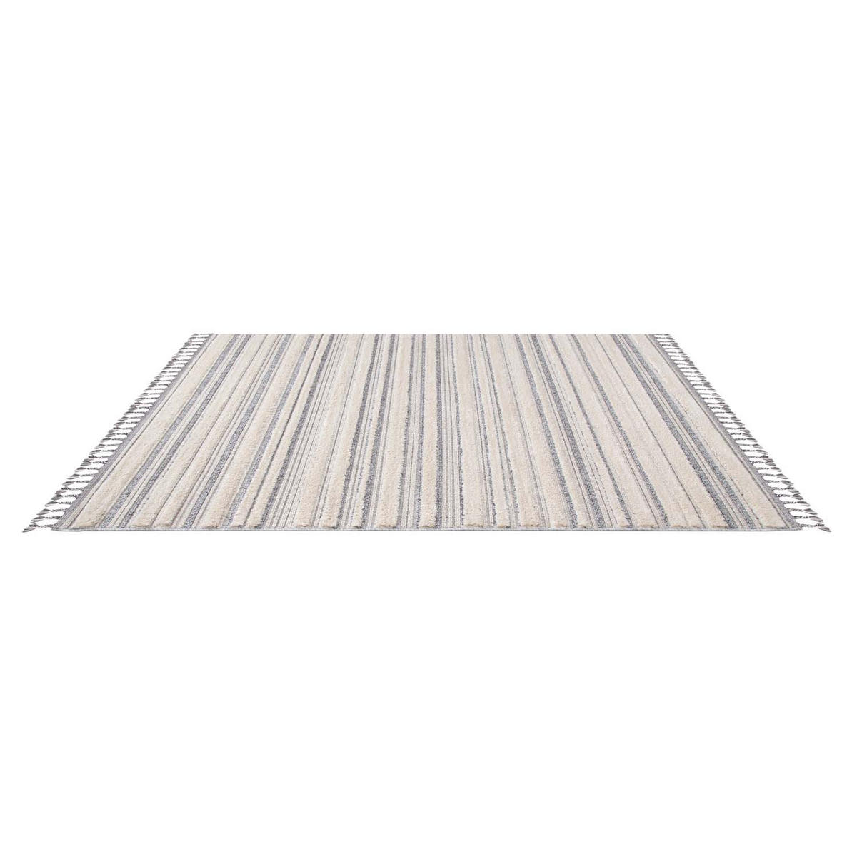 KURZFLOR-TEPPICH Valencia 807 Graublau/ Creme 200x290 cm - Blau/Creme, Textil (200/290cm) - carpet city