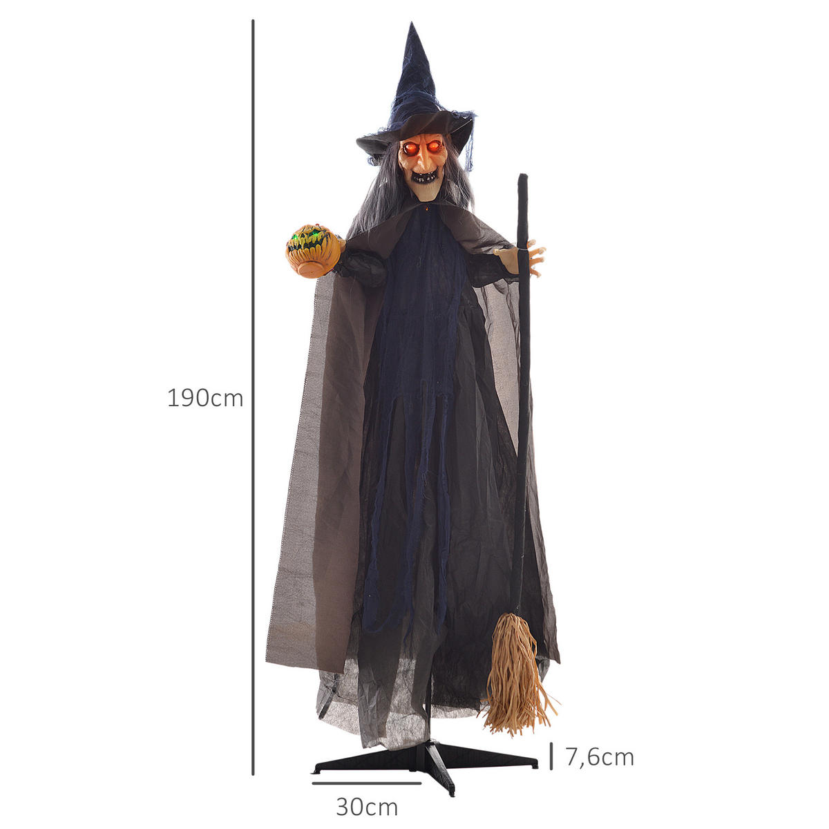 HALLOWEEN-DEKORATION Braun 107.0/65.0/190.0cm - Braun, Metall (65/190/107cm)