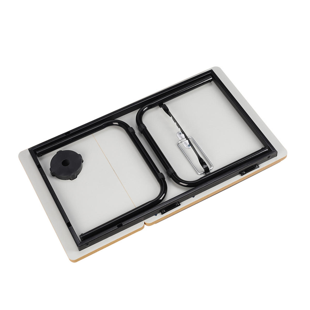 LAPTOP-BETTTISCH mit Getränkehalter Verstellbarer, klappbarer – Naturholzoptik, 56x32,5x24 cm - Naturfarben, Metall (32.5/56/24cm) - Livingandhome