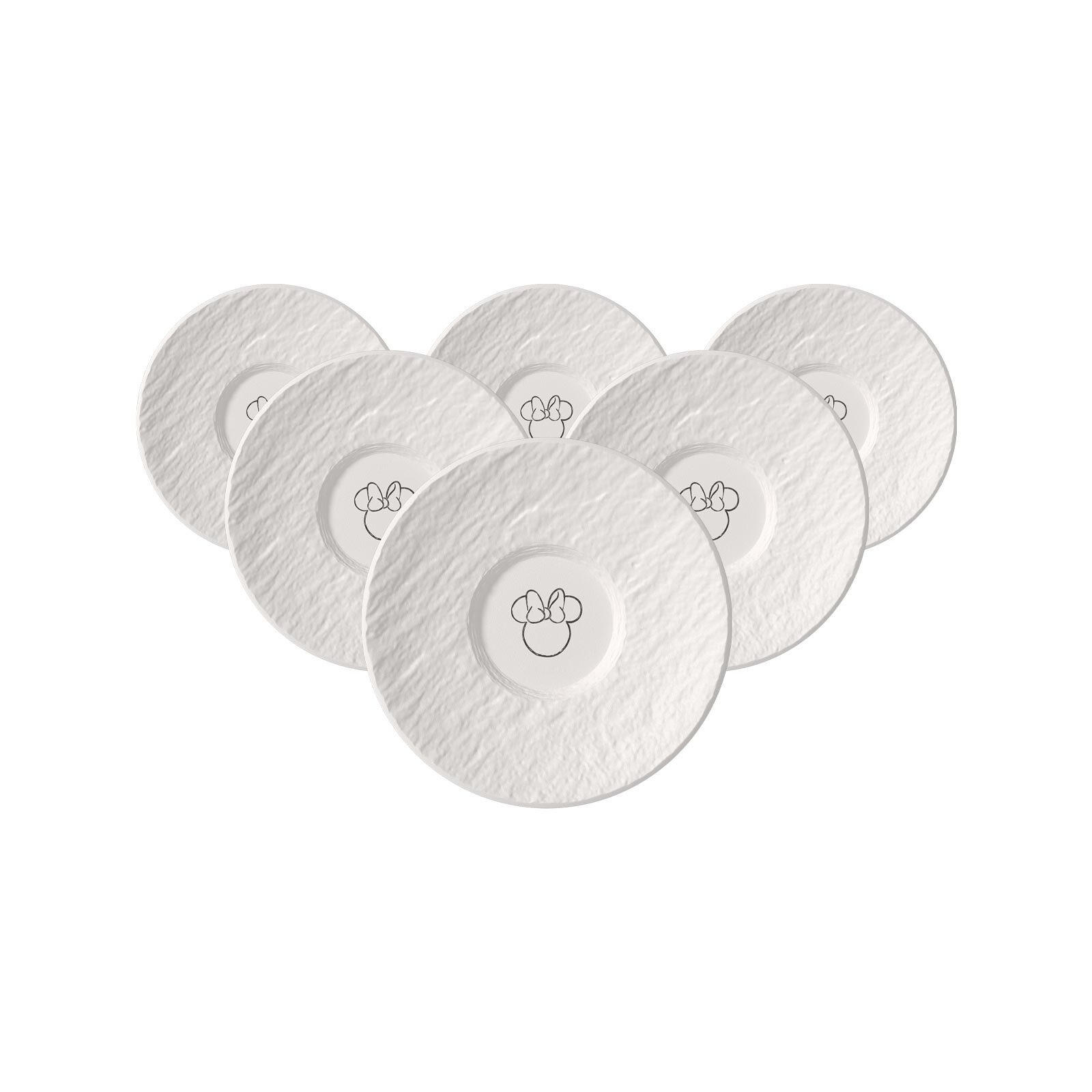 ESPRESSO-UNTERTASSEN Manufacture-Rock blanc Mickey Mouse weiß ø 12,1 cm 6er Set - Weiß, Keramik (12.1cm) - Villeroy & Boch