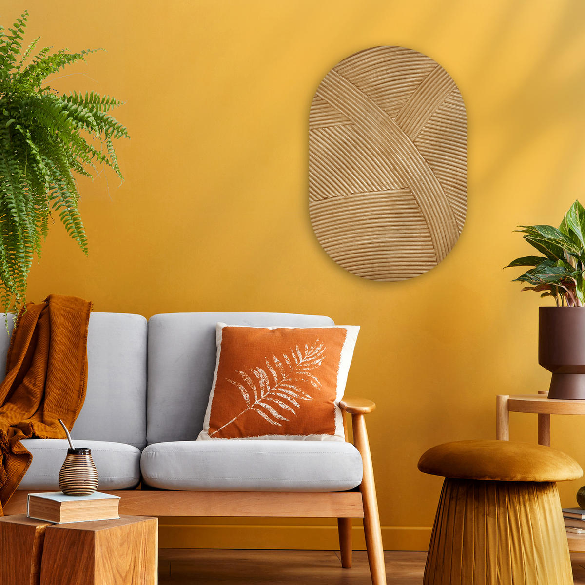 WANDBILD Struktur - Natur - Kunst - Rattan 40x60 cm - Naturfarben, Kunststoff (40/60cm) - MuchoWow