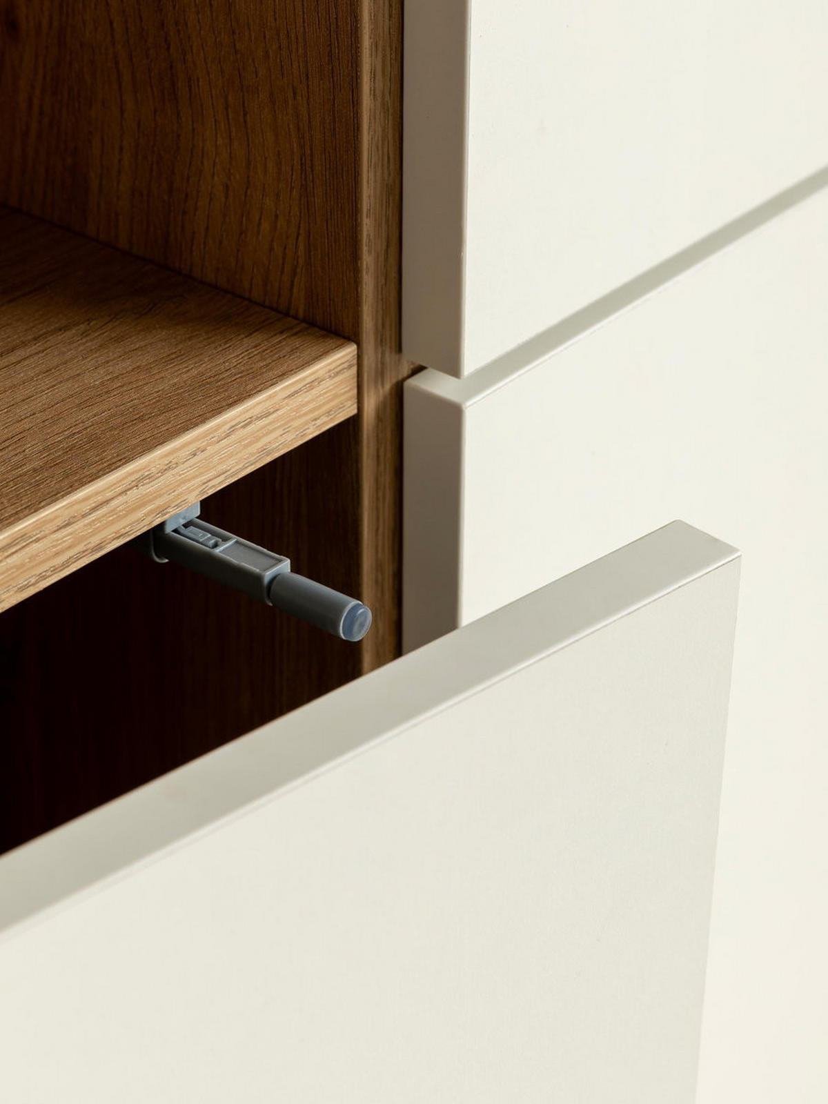 HIGHBOARD Nadine Natur - Weiß 120 cm x 138 cm - Braun, Holzwerkstoff (120/138/41cm) - Kenay Home