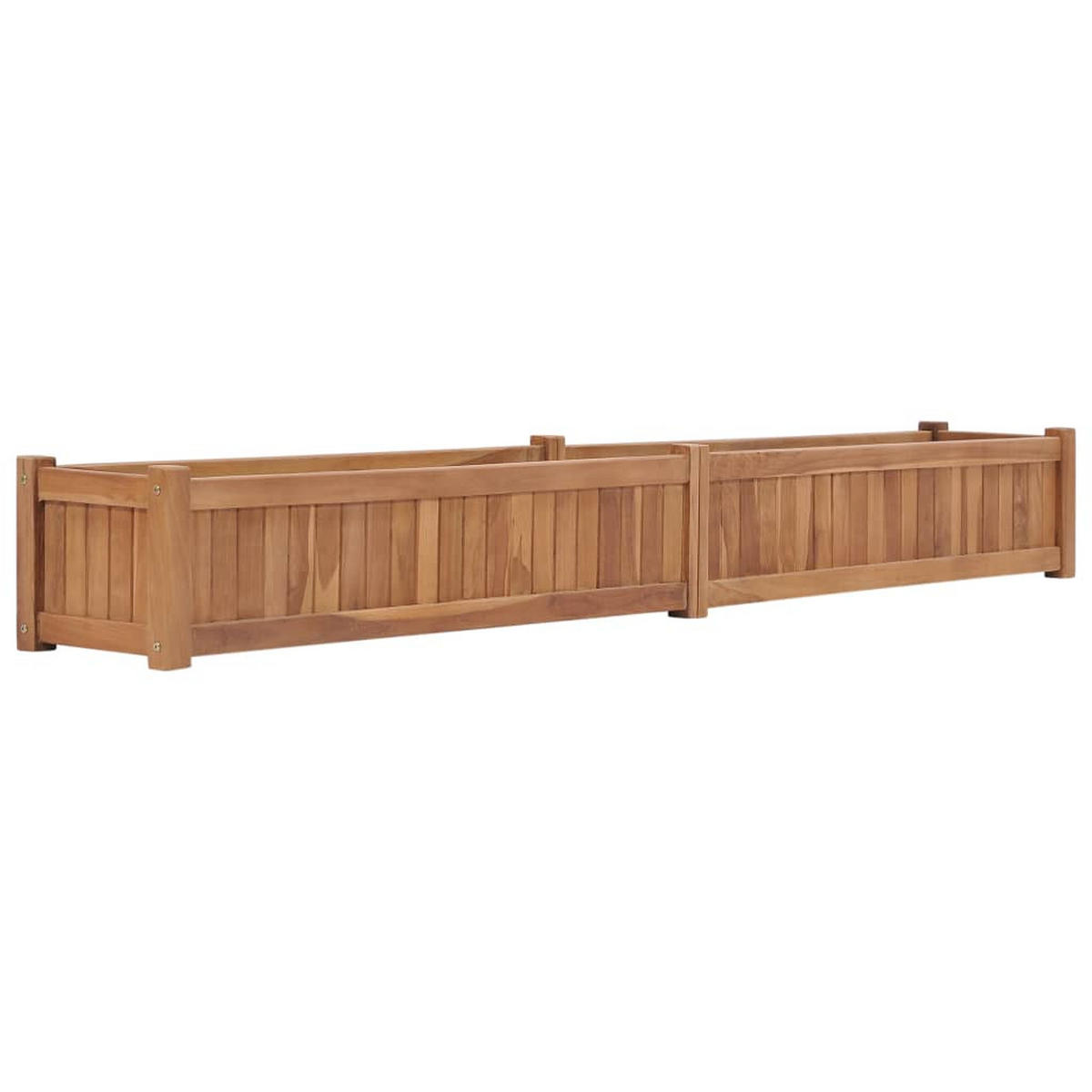 HOCHBEET 200x30x25 cm Massivholz Teak - Braun, Holz (200/25/30cm) - furnicato