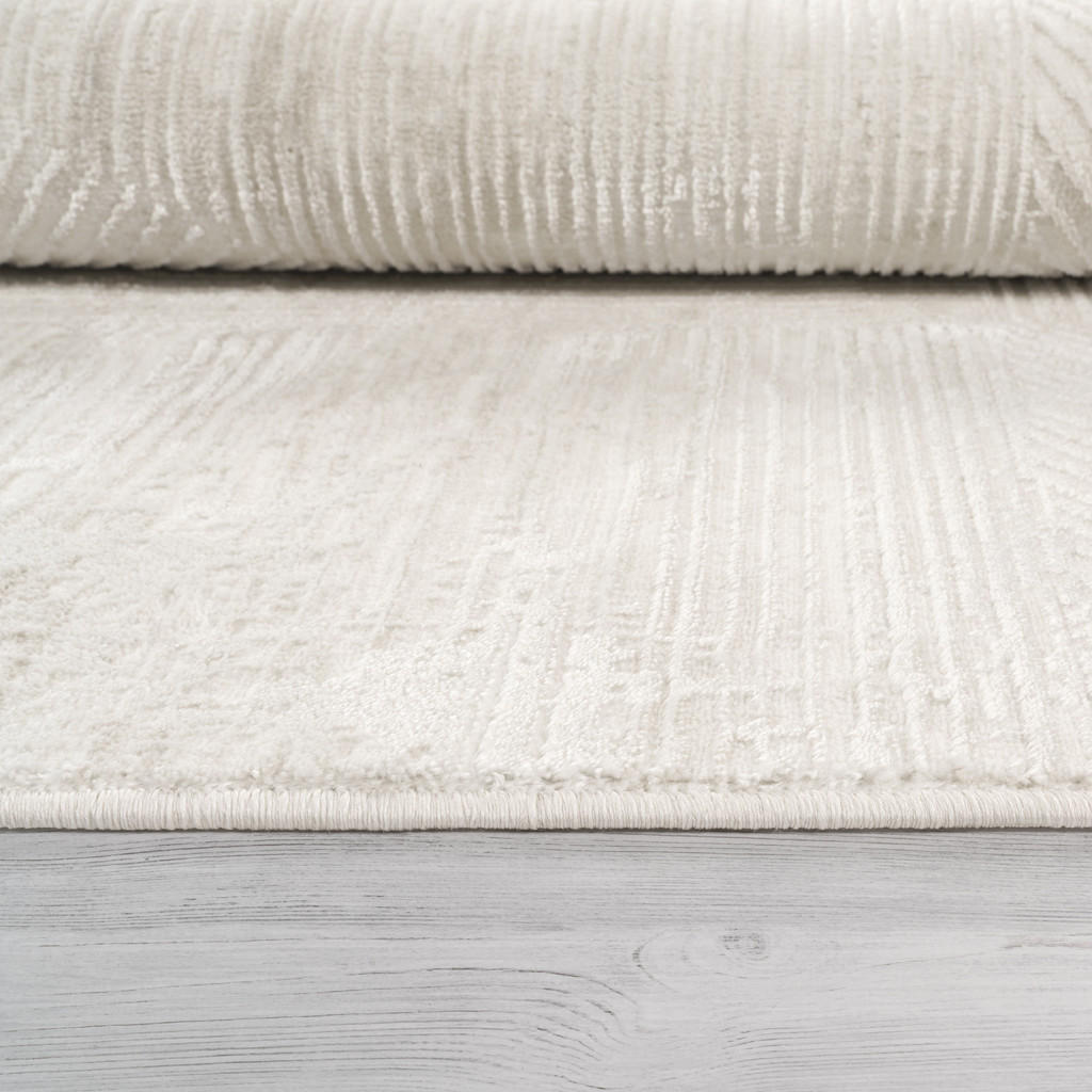 Thumbnail - Paco Home Kurzflorteppich, Creme, Textil, Rechteckig, 80x300 cm, strapazierfähig, für Fußbodenheizung geeignet, Teppiche...