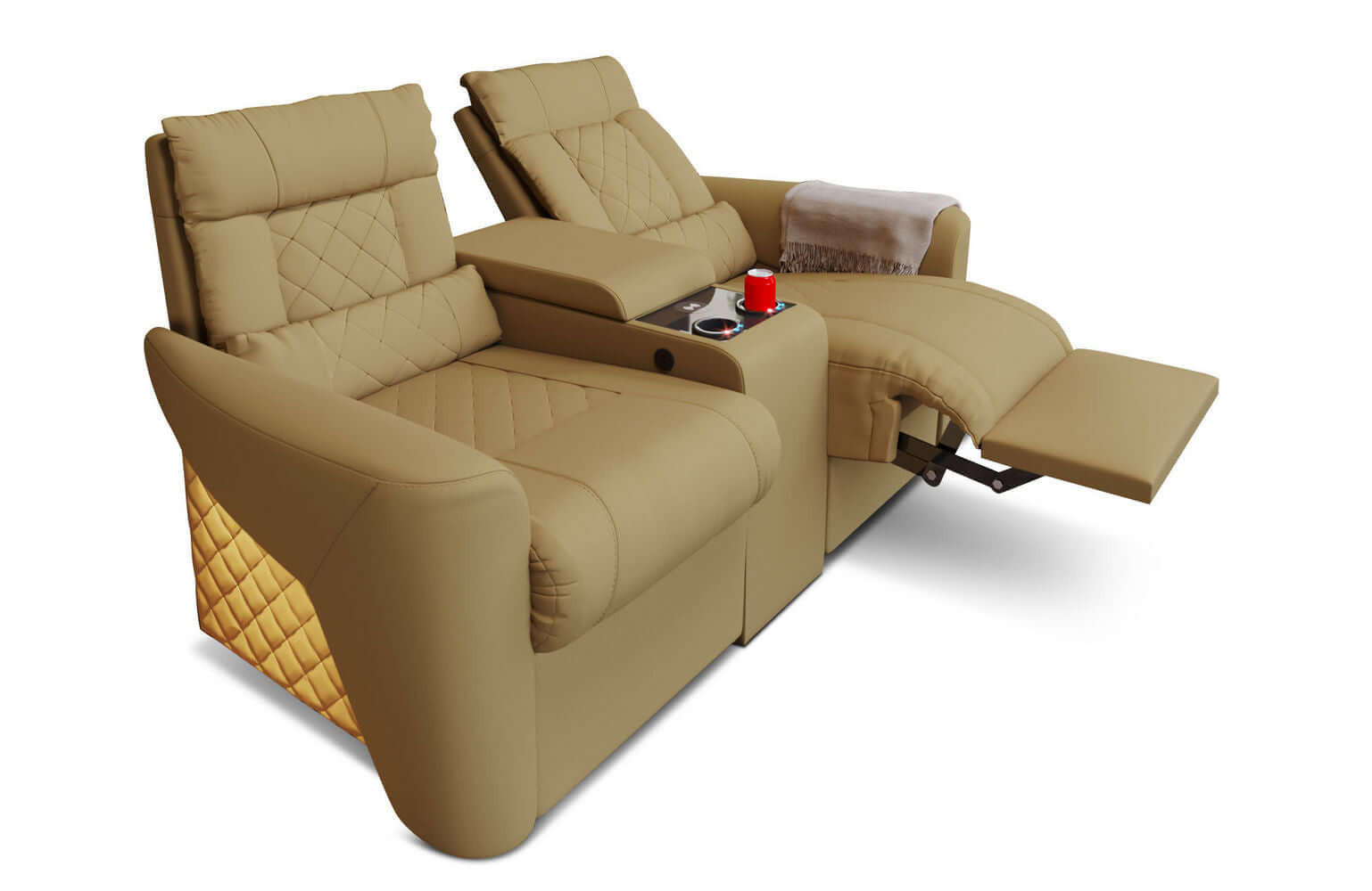 KINOSESSEL Kinosessel Relax Beige - Ecru, Kunststoff (190/94/92cm)