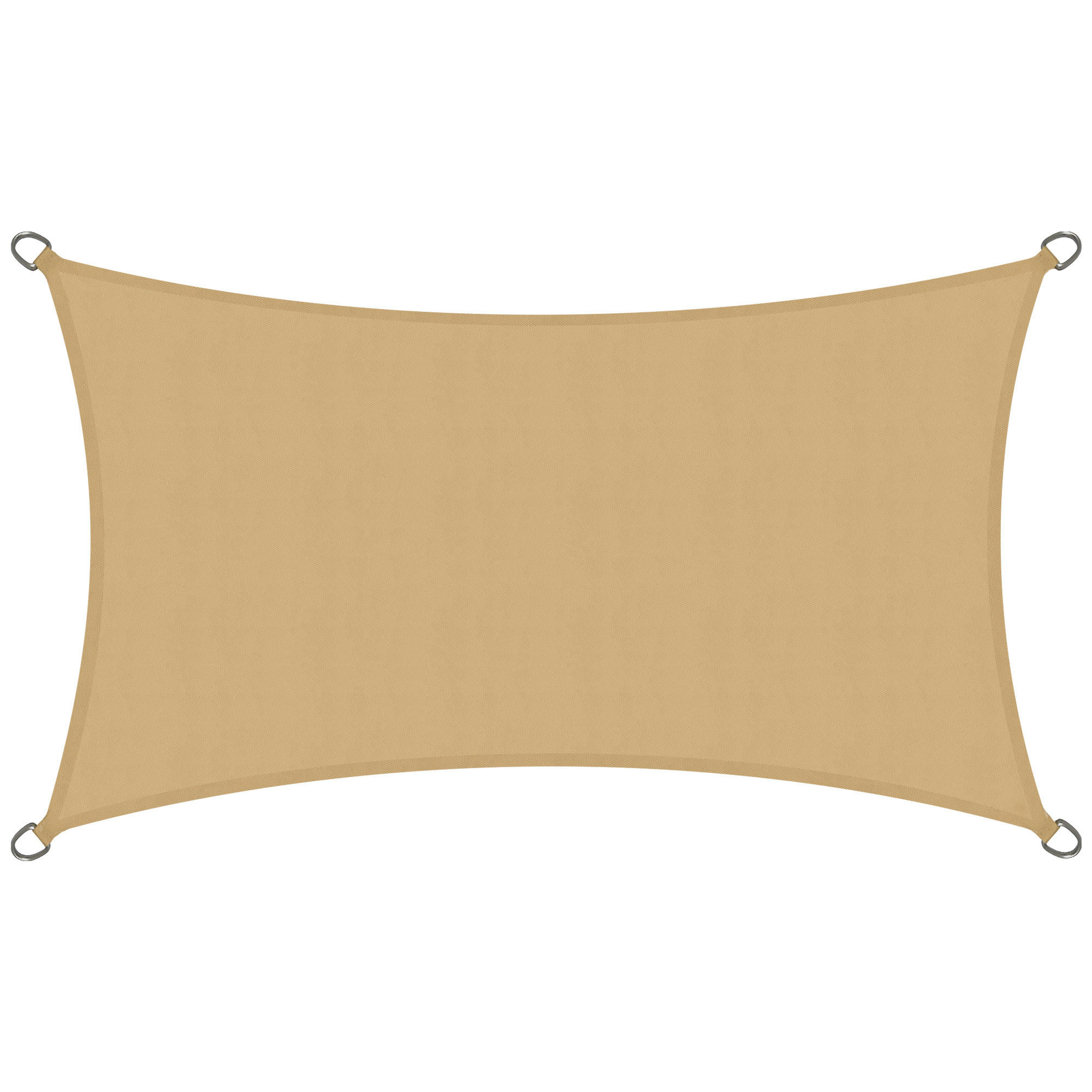SONNENSEGEL SolVision PS9 200/400 cm rechteckig Sand PE - Sandfarben, Kunststoff (400/200cm) - Sol Royal