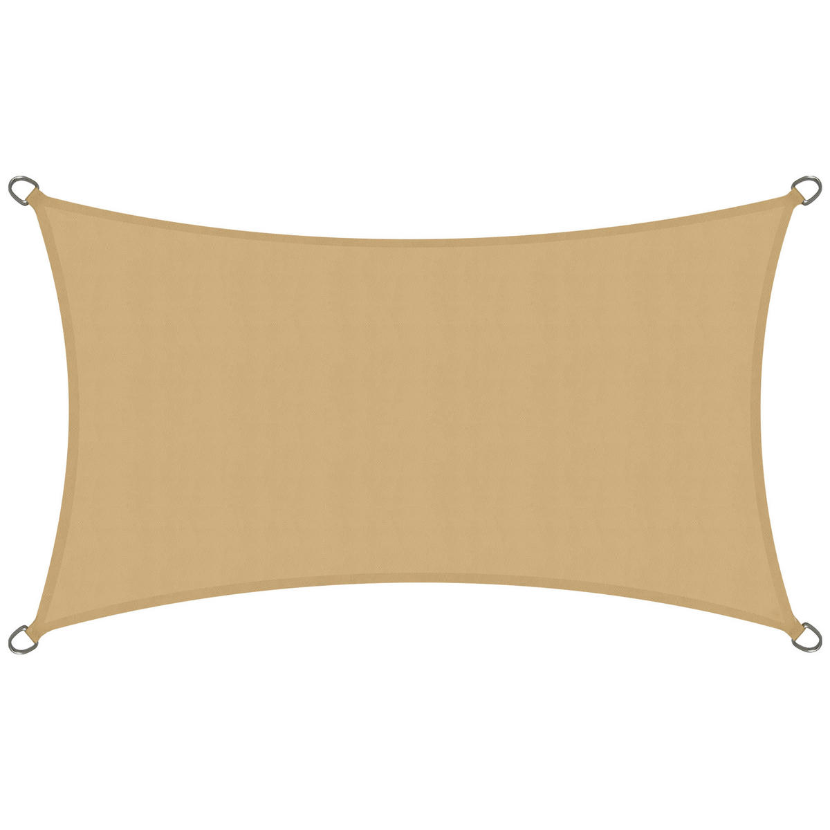 SONNENSEGEL SolVision PS9 200/400 cm rechteckig Sand PE - Sandfarben, Kunststoff (400/200cm) - Sol Royal