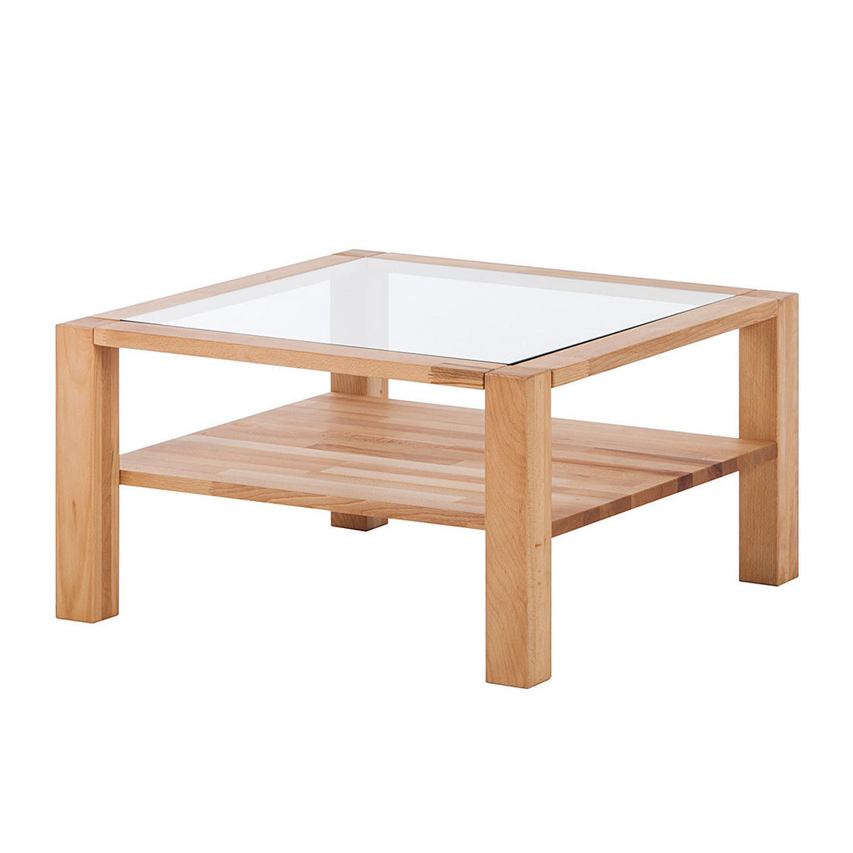 COUCHTISCH - Kernbuche massiv - geölt - Kernbuche, Holz (70/70/38cm) - home24