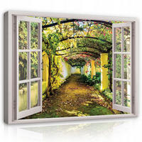 BILDER auf Leinwand Garten Natur Modern 80x60 - Multicolor, Holzwerkstoff (80/60cm) - Wallarena