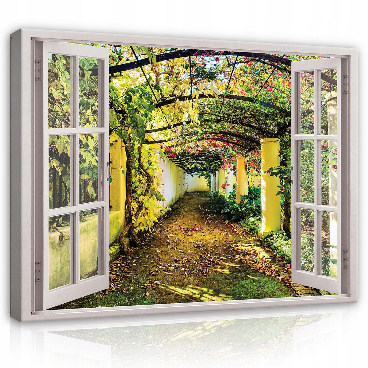BILDER auf Leinwand Garten Natur Modern 80x60 - Multicolor, Holzwerkstoff (80/60cm) - Wallarena