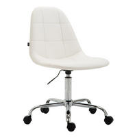 BÜROSTUHL Rhein, Kunstleder Weiß - Weiß, Textil/Metall (47/89/56cm) - TPFLiving
