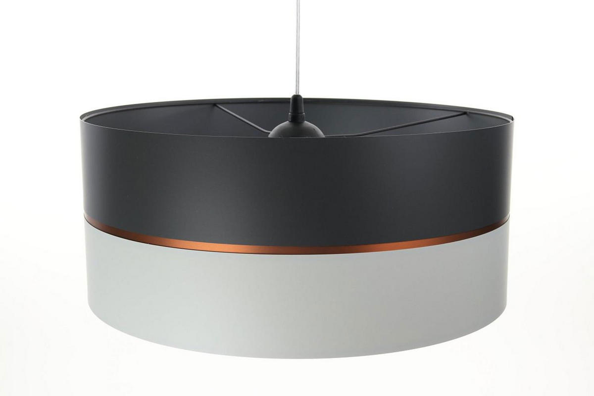 HÄNGELEUCHTE Grau 40/21 cm - Grau/Kupferfarben, Kunststoff (40/0.6/21cm) - ONZENO