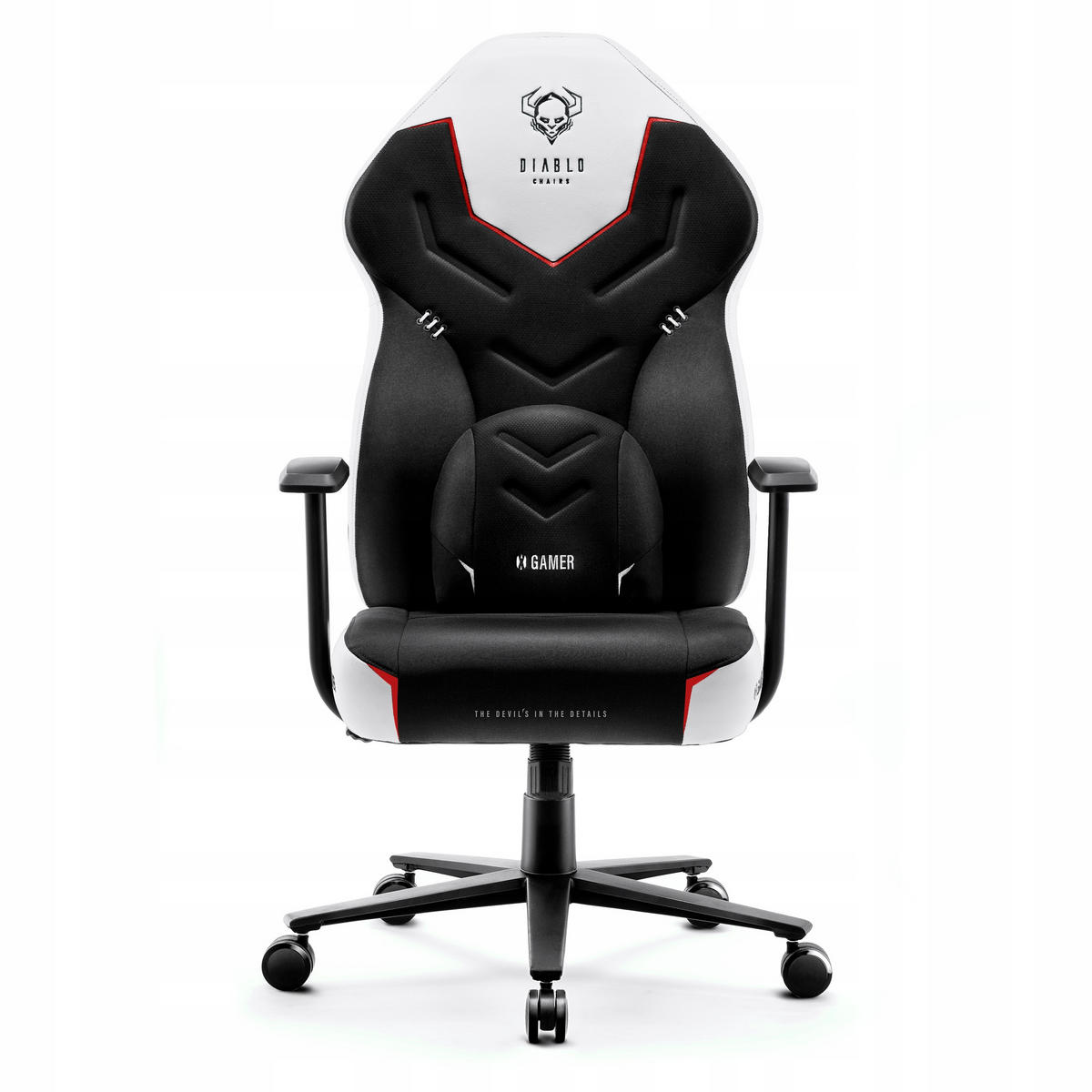 GAMINGSTUHL X-GAMER - Schwarz/Weiß, Metall (68/118/56cm) - Diablo Chairs