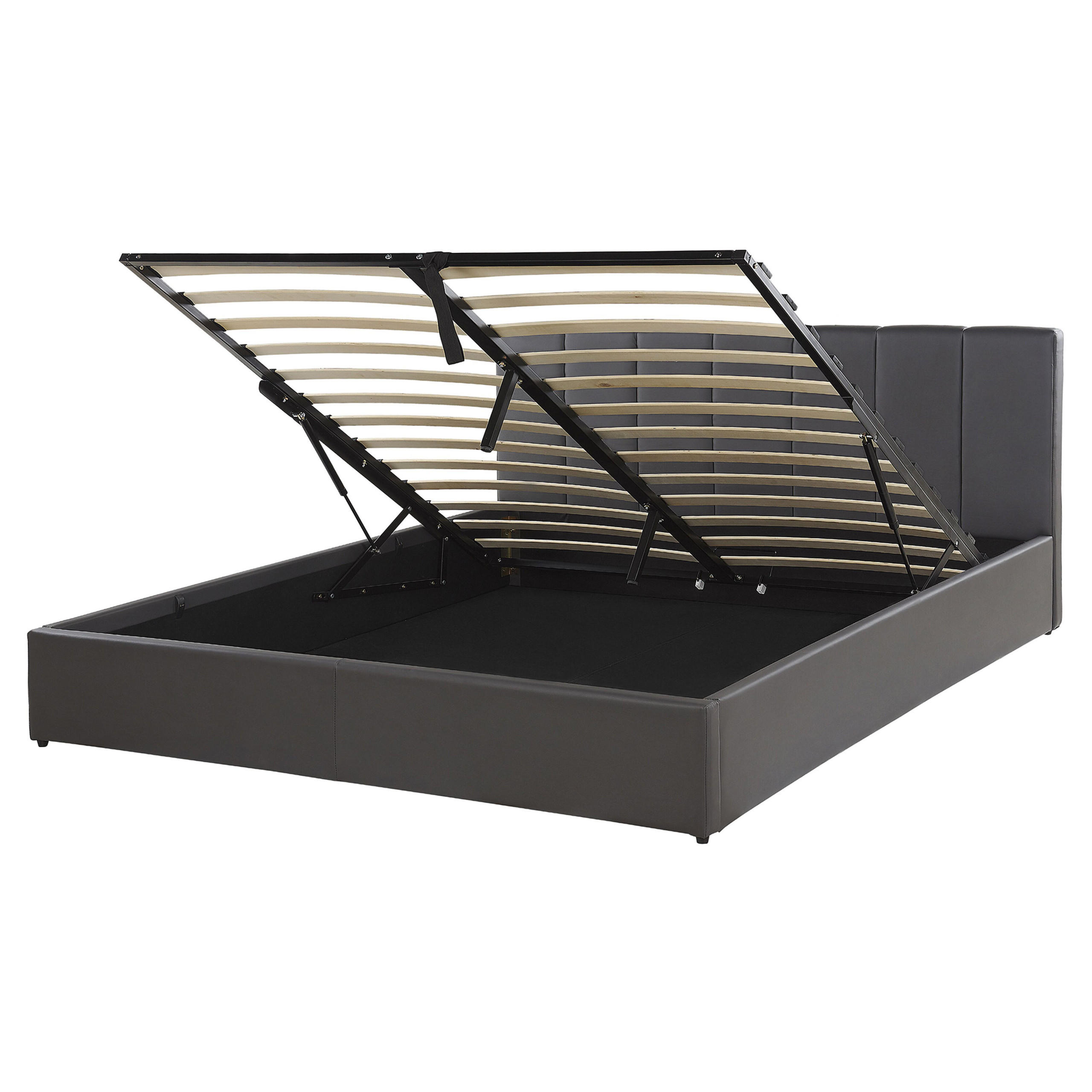 BETT 160/200cm Dunkelgrau Dreux - Dunkelgrau, Textil (160/200cm) - Beliani